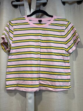 Wild Fable Striped Crop Tee